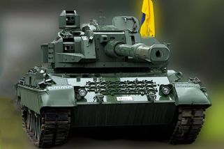 Modernizovaný Leopard 1 s věží Cockerill 3105 na Ukrajině